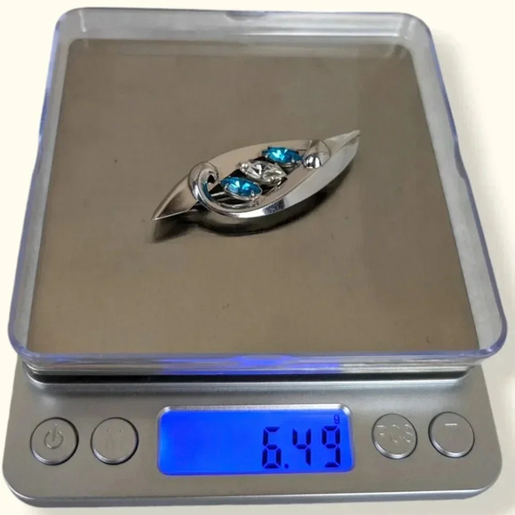 🍁Vintage Bond Boyd 925 Rhinestone Brooch - Picture 6 of 6